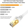 Cat7 tinklo kabelis 15 m ethernet gigabitinis lan kabelis 10 gbps 600 mhz interneto patch kabelis tinklams, komutatoriams, maršrutizatoriams, modemams, pc, baltas