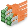 Cat7 tinklo kabelis - cat 7 ethernet kabelis, tinklo / interneto / dsl / modemo / maršrutizatoriaus / hub patch kabelis, lan kabelis, raw kabelis, 10 gb/s (s-ftp pimf), patch kabelių rinkinys su rj 45 jungtimi, cat.6a