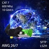 Cat7 tinklo kabelis - cat 7 ethernet kabelis, tinklo / interneto / dsl / modemo / maršrutizatoriaus / hub patch kabelis, lan kabelis, neapdorotas kabelis, 10 gb/s (s-ftp pimf), patch kabelio rinkinys su rj 45 jungtimi, cat.6a