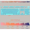 Catekro klavišų gaubteliai, standartinis doubleshot abs klavišų gaubtelių rinkinys, oem profilis, permatomi klavišų gaubteliai "pasidaryk pats" mechaninei klaviatūrai (mėlyna-abs)