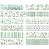 Cc home 12 rulonų washi juostos eucalyptus globulus rašto dekoratyvinė, 15 mm maskavimo juosta akvarelės estetikos dekoratyviniai lipdukai scrapbooking juosta amatų reikmenys "pasidaryk pats", amatams, dienoraščiui, albumams