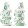 Cc home 12 rulonų washi juostos eucalyptus globulus rašto dekoratyvinė, 15 mm maskavimo juosta akvarelės estetikos dekoratyviniai lipdukai scrapbooking juosta amatų reikmenys "pasidaryk pats", amatams, dienoraščiui, albumams