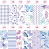 Cc home 24 lapų violetinės spalvos drugelio rašto scrapbooking popierius, 12 dizainų dvipusis 30 x 30 cm kvadratas, rankdarbiai ir dekoravimas