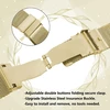 Laikrodis Ceiband apyrankė 22 mm 20 mm nerūdijančio plieno tinklelio laikrodžių dirželiams, metalinis pakaitinis dirželis su greitu atsegimu, tinkamas vyrams ir moterims - auksinė