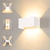 Celavy led sieninis šviestuvas vidaus lauko lempa lauko šviestuvas ip65 modernus lauko šviestuvas aukštyn žemyn lauko sieninis šviestuvas lauko apšvietimas reguliuojamas šviesos srautas miegamojo laiptinė balta