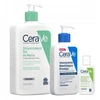 Cerave Intensyviai drėkinanti emulsija su karbamidu, valomasis gelis 1l + Dovana