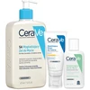 Cerave rinkinys: drėkinamasis veido kremas spf 30 52ml, glotninamasis gelis 473ml