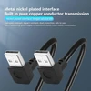 Cerrxian 2 vnt. trumpas 4 kontaktų tuščias Usb A Male kabelis, 90 laipsnių 24awg Usb 2.0 Male į Bare kabelis, atviro galo maitinimo ir duomenų pakeitimo remonto ilgintuvas, 0,5 m (žemyn)