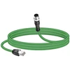 Cerrxian Ethernet kabelis M12 į Rj45 M12 8 kontaktų A kodo kištukas į Rj45 kištuką Cat5e ekranuotas pramoninis Ethernet kabelis Sftp 4pr 26awg (8 kontaktų)