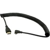 Cerrxian hdmi male į micro hdmi kabelis stačiu kampu hdmi male į hdmi male paauksuotas konverterio adapteris spiralinis kabelis palaiko 2k 4k (30hz) garso grąžinimą (micro hdmi stačiu kampu)