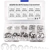 Cersaty® E-clip fiksavimo žiedų rinkinys 1.5/2/3/4/5/6/7/8/9/10 mm, fiksavimo poveržlių asortimentas guolių ir skriemulių tvirtinimui, 200 vnt.