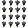 Cesfonjer apvalūs perjungikliai su led indikatoriumi automobiliui / valčiai, 12 v / 20 a, 16 vnt. pakuotė su 4x raudona + 4x žalia + 4x geltona + 4x mėlyna