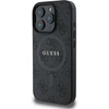 Cg mobile guess hc telefono dėklas, skirtas iphone 16 pro max, patvarus, atsparus smūgiams, suderinamas su magsafe, pu 4g ring classic logo dėklas, juodas