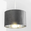 Lova Cgc Lighting modernus velvetinis būgninis gaubtas 30 cm miegamojo valgomojo svetainei (pilkas)