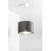 Lova Cgc Lighting modernus velvetinis būgninis gaubtas 30 cm miegamojo valgomojo svetainei (pilkas)