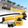 Cgoldenwall hidraulinis cilindras 10t profesionalus su hidrauliniu siurbliu Cp-180, dviejų dalių itin plonas lengvas, bendras eiga 26 mm pastatams ir tiltams (dfpy-10t+cp-180)