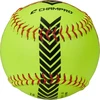 Champro dryžuotų treniruočių softbolo kamuoliukų rinkinys (optinė geltona, 12 colių)