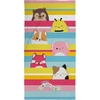 Character World Official Squishmallow vaikiškas rankšluostis | itin minkštas dryžuotas dizainas