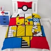 Character World Pokemon Pikachu patalynės komplektas 135 x 200 cm + 80 x 80 cm, vokiškas dydis, 100% medvilnė, 2 dalių, paaugliams ir vaikams