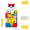 Character World Pokemon Pikachu patalynės komplektas 135 x 200 cm + 80 x 80 cm, vokiškas dydis, 100% medvilnė, 2 dalių, paaugliams ir vaikams