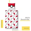 Character World Pokemon Pikachu patalynės komplektas 135 x 200 cm + 80 x 80 cm, vokiškas dydis, 100% medvilnė, 2 dalių, paaugliams ir vaikams