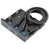 Chenyang dviejų prievadų usb 3.0 priekinis skydelis į pagrindinę plokštę 20 kontaktų jungties kabelis, skirtas pc 3.5" floppy bay pcie x1 cy-u3-045, skirtas windows 10/8/7/vista/xp, mac os x, linux ir chrome os