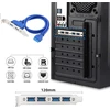 Chenyang pagrindinės plokštės 19/20 kontaktų 1 į 2 Usb 3.0 korpuso galinio skydelio kabelis su 12 cm Pci-e lizdo laikikliu 0,5 m