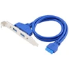 Chenyang pagrindinės plokštės 19/20 kontaktų 1 į 2 Usb 3.0 korpuso galinio skydelio kabelis su 12 cm Pci-e lizdo laikikliu 0,5 m