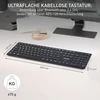 Cherry Kw 9100 Slim Belaidė klaviatūra, juoda/pilka