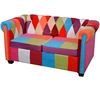 Fotelis Chesterfield dvivietė sofa, audinys