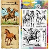 Chgcraft frau skaidrūs antspaudai graži moteris ir arklys skaidrus erelio silikoninis antspaudas skaidrus antspaudas kortelių gamybai dekoravimui scrapbooking albumų dekoravimui popieriaus "pasidaryk pats" amatams