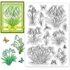 Chgcraft silikoninis antspaudas snowdrop flower skaidrus antspaudas skaidrūs antspaudai antspaudų rinkinys skirtas "pasidaryk pats" scrapbooking žurnalų nuotraukų albumų dekoratyvinėms dovanų etiketėms 10,9 x 16 cm