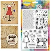 Chgcraft vintažiniai siuvimo teksto skaidrūs antspaudai manekeno siuvimo mašina skaidrus silikoninis antspaudas retro fono skaidrus antspaudas kortelių gamybai dekoravimui scrapbooking'ui