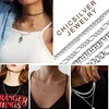 Chicsilver 925 sidabro 3 mm/5 mm moteriškas figaro grandinėlės madingas vėrinys be pakabuko vyrams ir moterims