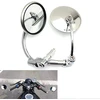 Choppers Universalus motociklo šoninis veidrodis chromuotas apvalus galinio vaizdo veidrodis vairo galinis veidrodis, skirtas motociklui Chopper Scooter Cafe Racer