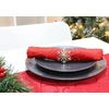 Christmas Concepts® 4 auksiniai servetėlių žiedai – prabangus kalėdinis servetėlių laikiklis – stalo dekoracija (snaigė)