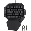 Ciciglow K50 vienrankė žaidimų klaviatūra, laidinė Rgb apšviesta mechaninė pusiau klaviatūra, 35 klavišai, nešiojama žaidimų klaviatūra, 6 programuojami klavišai, skirti Win 2000/xp/me/7/8/10, skirta Vista