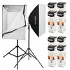 Cinegen 2x Studijiniai šviestuvai su softbox'ais 50x70 cm 8x 125w Led nuolatinė šviesa