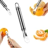 Citrinų žievelės skutiklis apelsinų skutiklis nerūdijančio plieno apelsinų skutiklis kūrybingas citrinų grandiklis metalinis ilgas apelsinų skutiklis citrusinių vaisių skutiklis paprastas vaisių atidarytuvas citrusinių vaisių skutimo įrankis