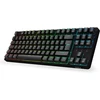 Ciy x77 mechaninė žaidimų klaviatūra, 88 klavišai, qwertz išdėstymas, programuojamas rgb apšvietimas, trijų aukščių reguliavimas, type c kabelis, karštai keičiama klaviatūra, skirta win/mac (pilka + ruda jungiklis) (pilka ruda jungiklis)