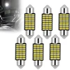 Cjbin led salono apšvietimas automobiliui, 6 vnt., 36 mm, 624 liumenų, 12 v led lemputė, lengva naudoti, balta šviesa
