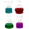 Ckb Ltd rinkinys iš 4 cheminių laboratorinių stikliukų gėrimams, 50 ml - mokslo tema, naujoviški laboratorijos formos stiklinės ir kolbos, Ckb Ltd