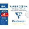 Clairefontaine piešimo popieriaus rinkinys, 15 lapų - 1 pakelis baltas - 1 pakelis ryškių spalvų