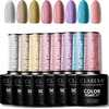 Claresa hibridinis nagų lakas full glitter rinkinys 8x5g lakas su blizgučiais