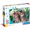 Clementoni Lovely Kitty Twins vaikiška dėlionė 60 maxi detalių - 33,5 x 23,5 cm dydžio dėlionė vaikams nuo 4 metų - įgūdžių žaidimas, animacinė dėlionė - 26599