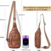 Cluci krūtinės krepšys moterims, crossbody krepšys, sling krepšys, pu oda, skirtas vyrams ir moterims, mažas krepšys per petį, sportinis krepšys, juosmens krepšys, krepšys ant diržo, plati juosta kelionėms lauke, 3202-bruan, sling