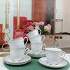 Ćmielów Rococo 3604 6 puodeliai 250 ml + 6 lėkštutės 15,7 cm aukso linija