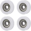 Cnbtr plastiku dengtas u formos griovelio kreipiamasis guolio skriemulys, 34 mm išorinis skersmuo, 8 mm vidinis skersmuo, 10,5 mm storis, maksimali apkrova 79 kg, 4 vnt.