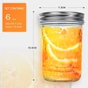 Cnosdb stiklainiai konservavimui 250 ml, 6 vnt. 8 oz mason stiklainis konservavimui su užsukamu dangteliu naminiam džemui, pomidorams, agurkams, medui, avižoms, žele, vaisių maisto produktų laikymui (6 vnt. 250 ml)