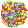 Coacom 900 vienetų spalvotų putų geometrinės dėmės, kūrybingos mini mielos dėmės, "pasidaryk pats" rankų darbo meno dekoracijos, lipnus geometrinių grafikų rinkinys vaikams